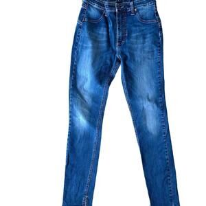 PLEASE Women's Medium Wash Skinny Jeans Made in Italy - Size Medium